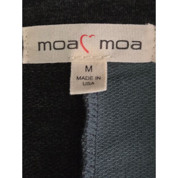 Moa Moa Medium colorblock Teal/Black Shirt NWT - Picture 4 of 4